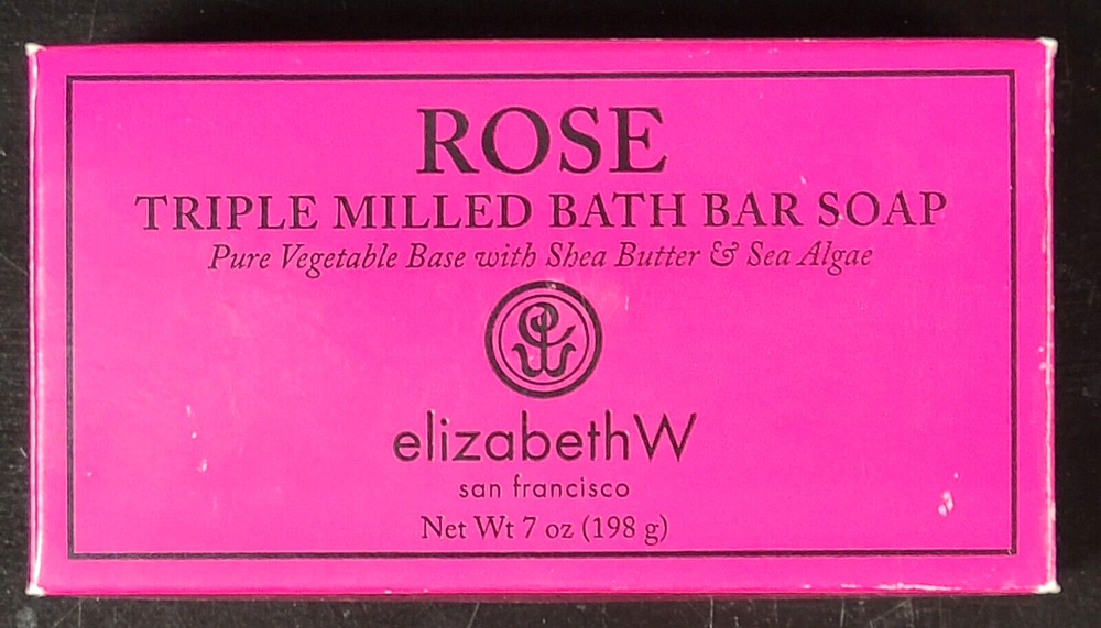 elizabeth W San Francisco ROSE Triple Milled Bath Bar Soap 7 oz. New